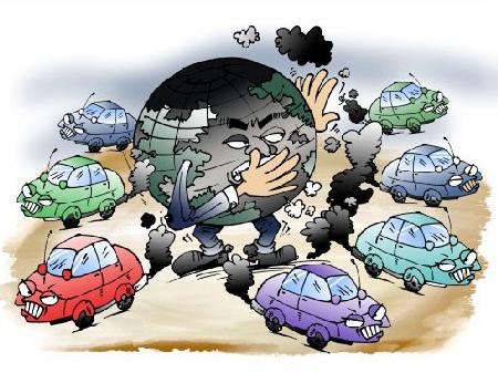 如今,美国正与中国合作控制汽车尾气排放.