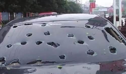 【罕见冰雹突袭浙江 保护爱车我有招_保定市盛