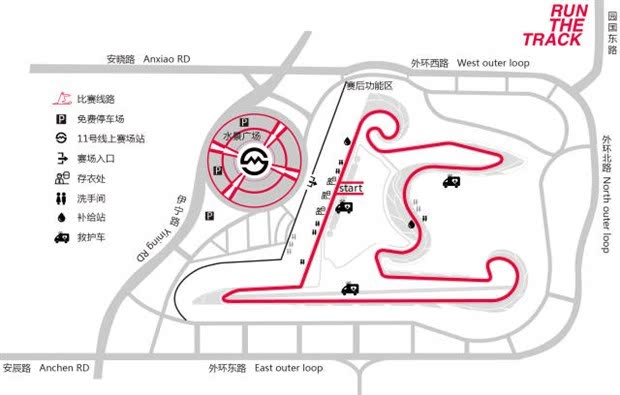 上海奥迪国际赛车场地图