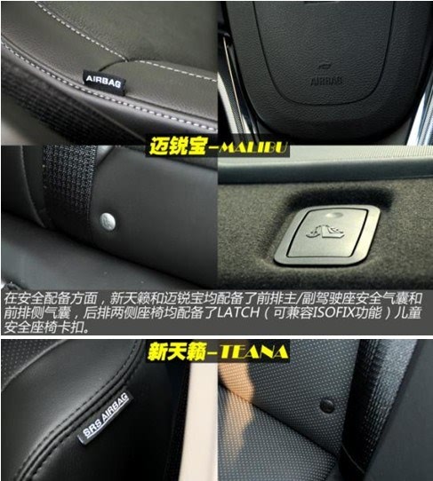 气囊,后排两侧座椅均配备了latch(可兼容isofix功能)儿童安全座椅卡扣